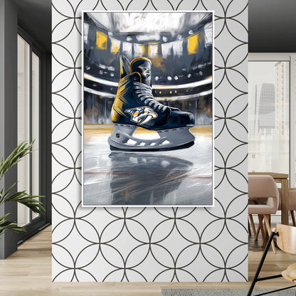 Nashville Predators Hockey Pride Sitting Room - White Canvas Wall Art