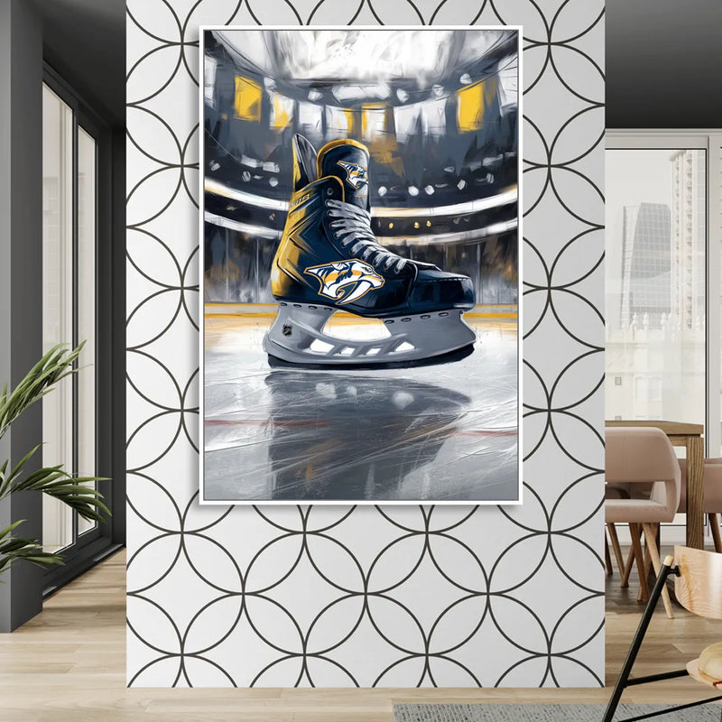 Nashville Predators Hockey Pride Sitting Room - White Canvas Wall Art