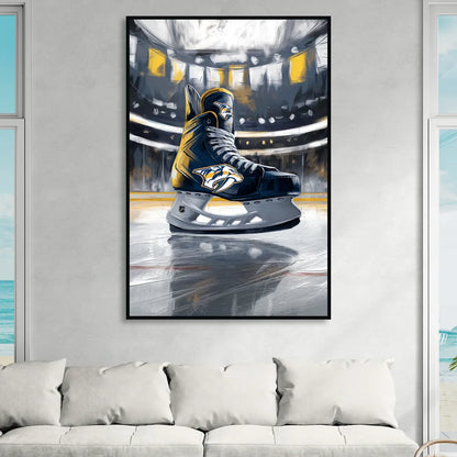 Nashville Predators Hockey Pride Sitting Room - Black Canvas Wall Art