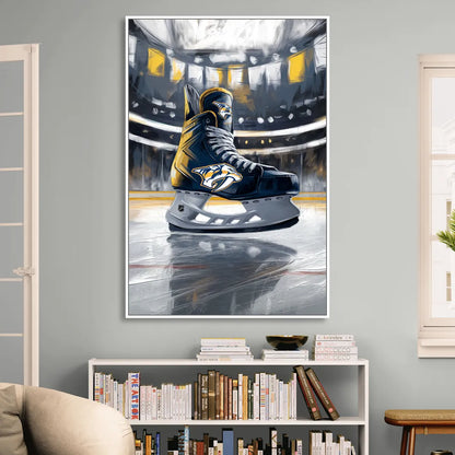 Nashville Predators Hockey Pride Living Room - White Canvas Wall Art