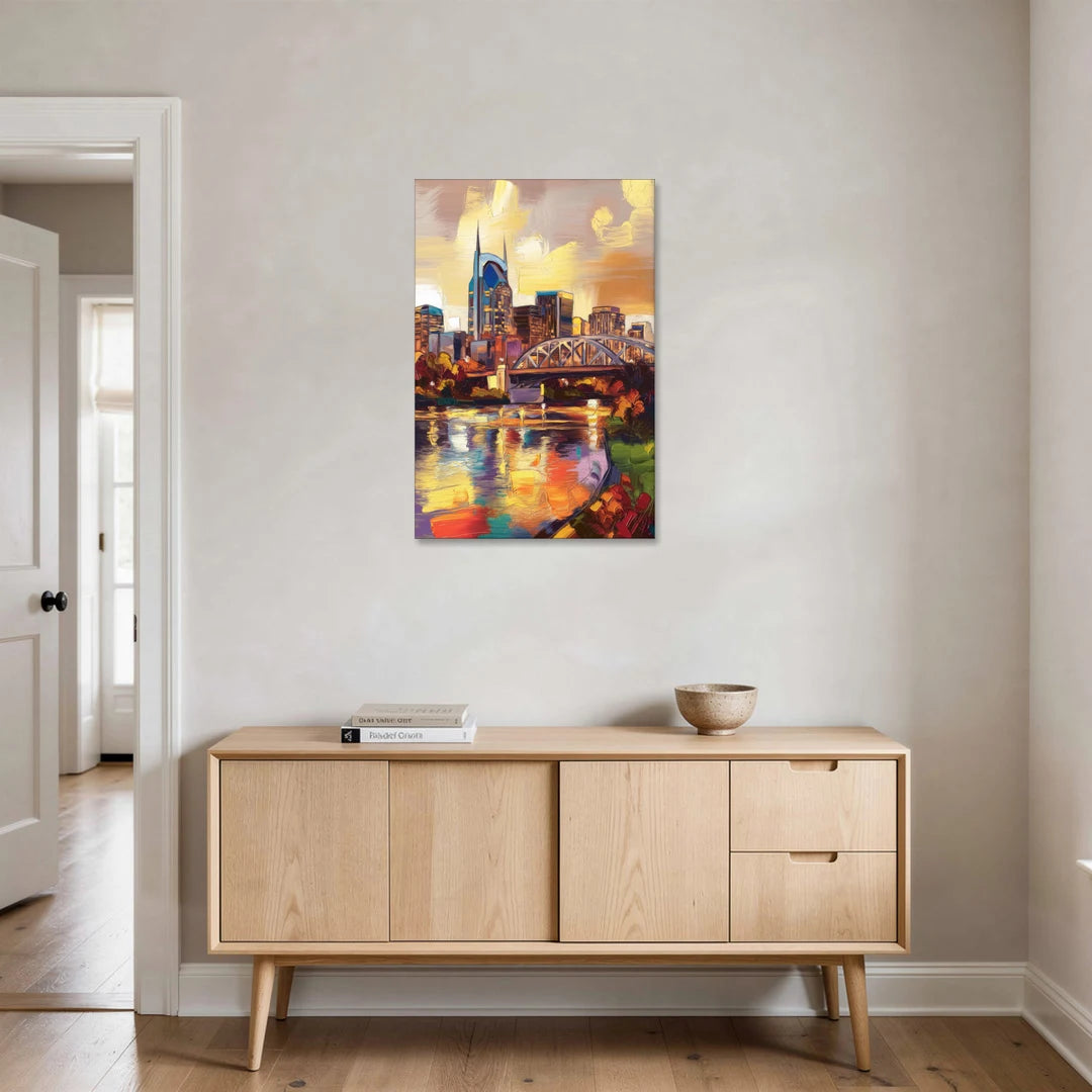 Nashville Scenic Riverfront - Canvas Wall Art - Coffee Table - 24x36