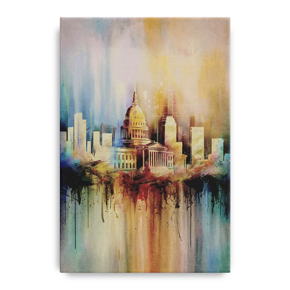 Nashville Tennessee State Capitol Front - Canvas Wall Art
