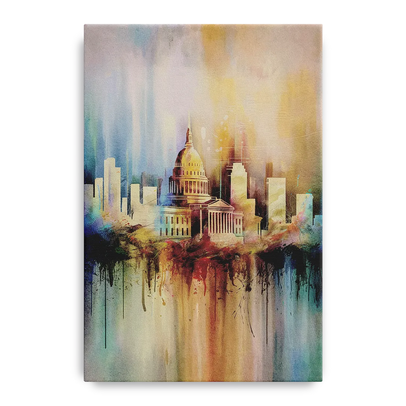 Nashville Tennessee State Capitol Front - Canvas Wall Art