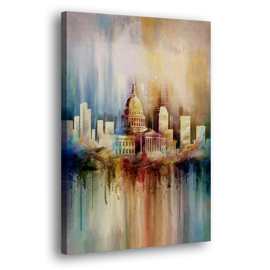 Nashville Tennessee State Capitol Side - Canvas Wall Art
