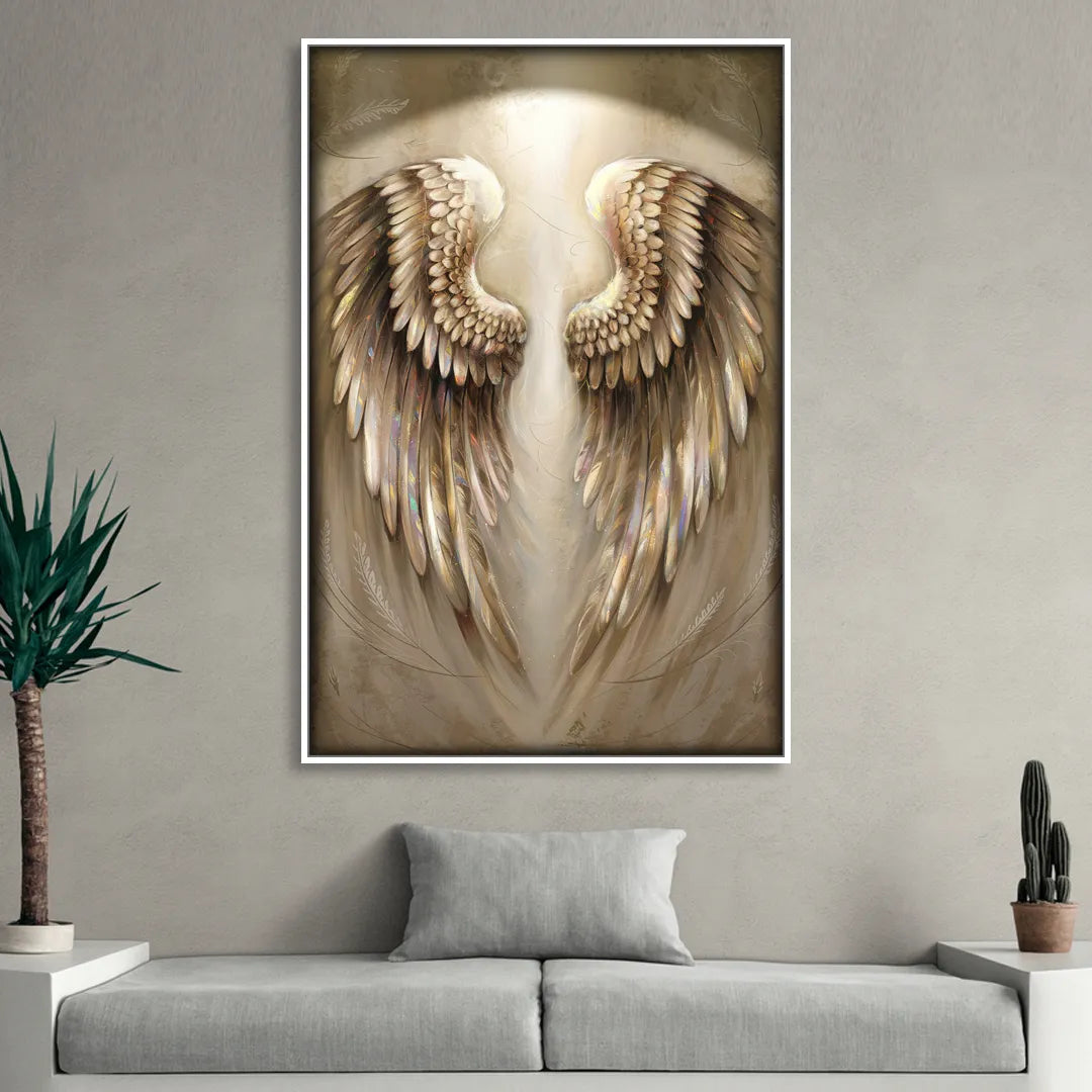 Nashville Wings Mural Tribute Sitting Room - White Canvas Wall Art
