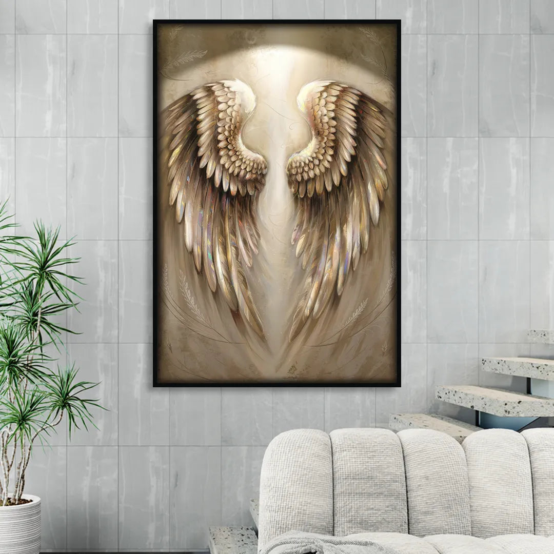 Nashville Wings Mural Tribute Living Room - Black Canvas Wall Art
