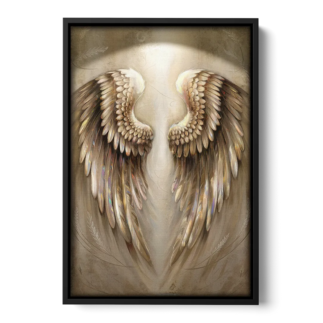 Nashville Wings Mural Tribute Front - Black Canvas Wall Art