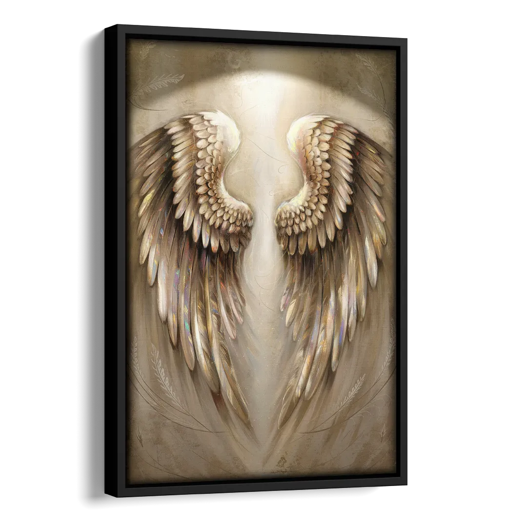 Nashville Wings Mural Tribute Side - Black Canvas Wall Art