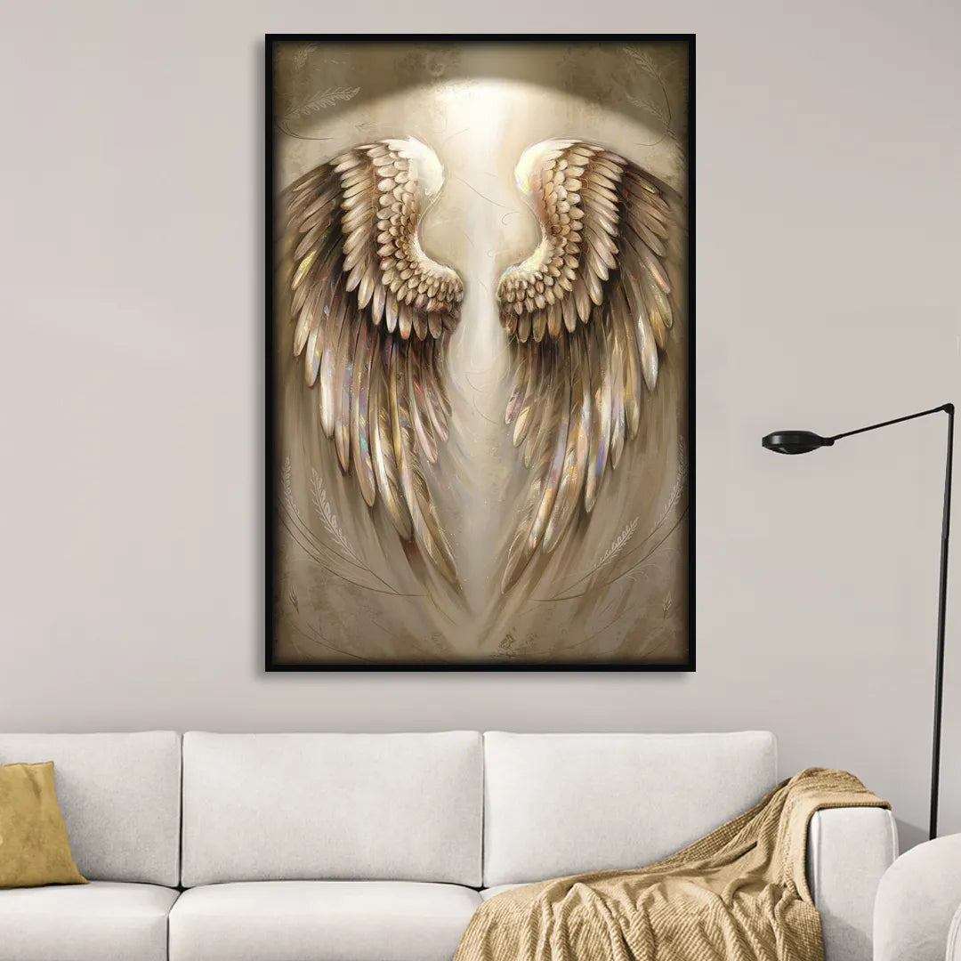 Nashville Wings Mural Tribute Sitting Room - Black Canvas Wall Art
