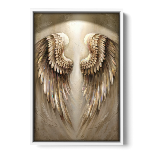 Nashville Wings Mural Tribute - White Framed Canvas Wall Art - Front