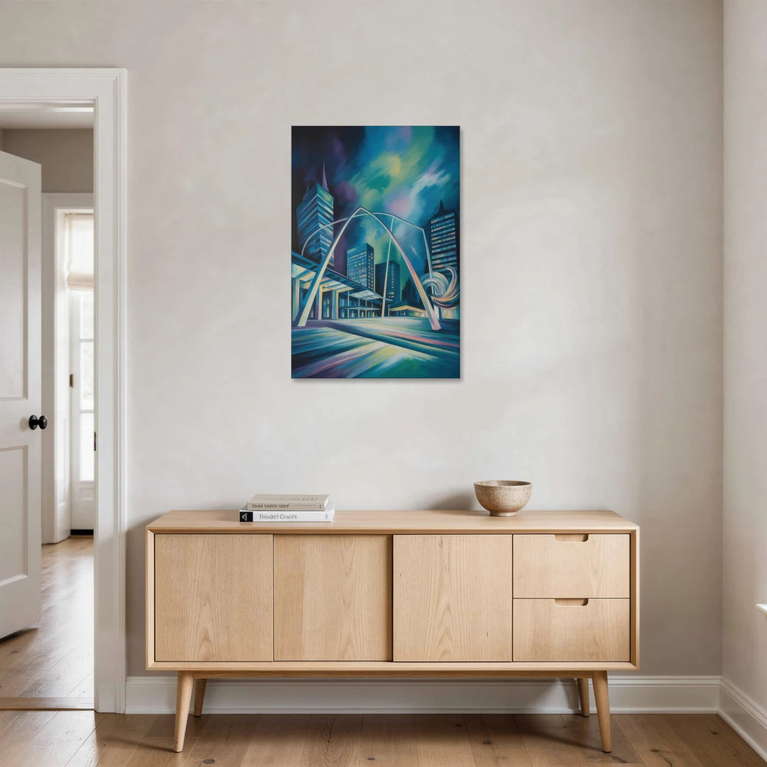 Nathan Phillips Square Night Lights - Canvas Wall Art - Coffee Table - 24x36