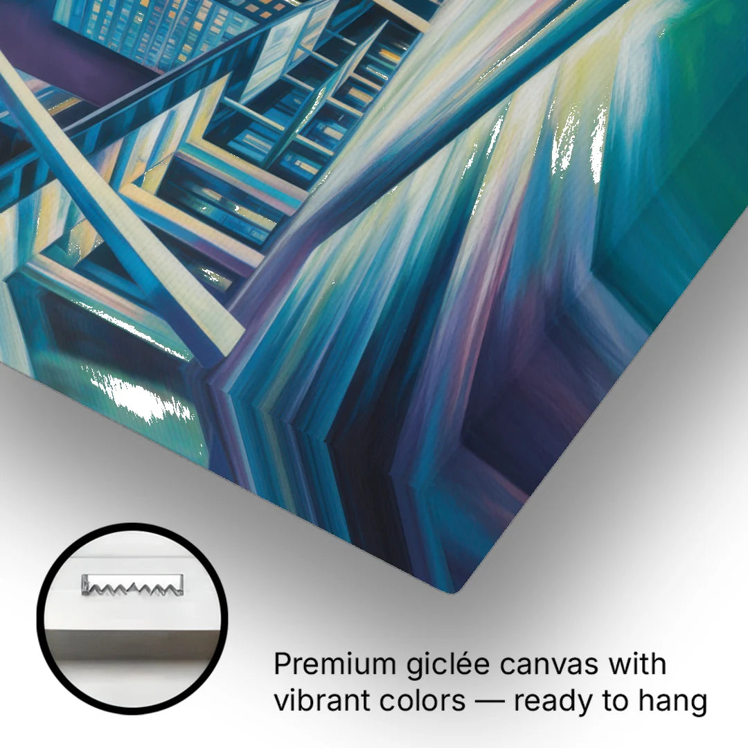 Nathan Phillips Square Night Lights - Canvas Wall Art - Gallery Wrap Corner