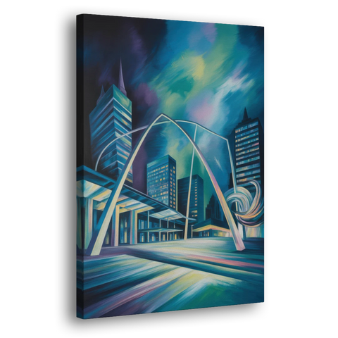 Nathan Phillips Square Night Lights - Canvas Wall Art - Side
