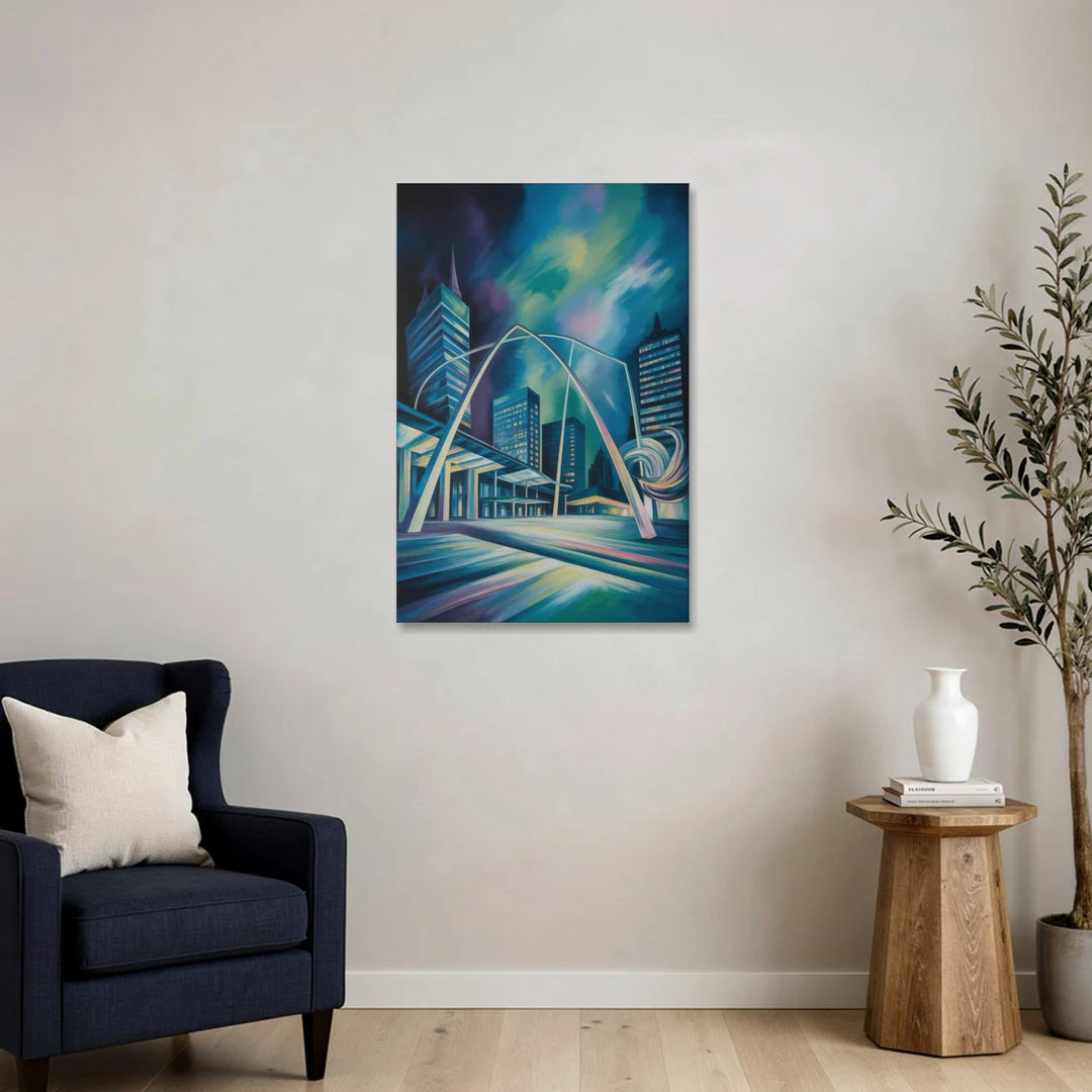 Nathan Phillips Square Night Lights - Canvas Wall Art - Sofa - 24x36