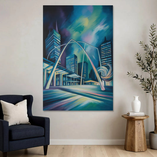 Nathan Phillips Square Night Lights - Canvas Wall Art - Sofa - 40x60