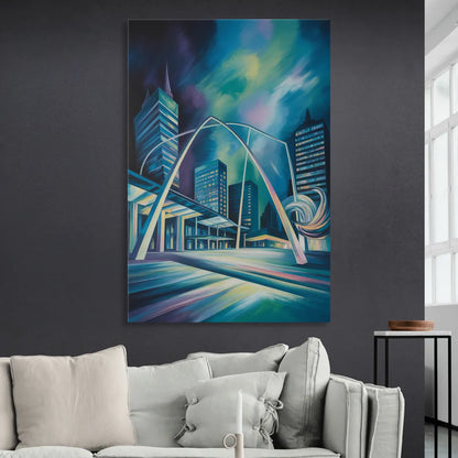 Nathan Phillips Square Night Lights Sitting Room - Canvas Wall Art