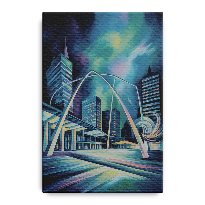Nathan Phillips Square Night Lights Front - Canvas Wall Art