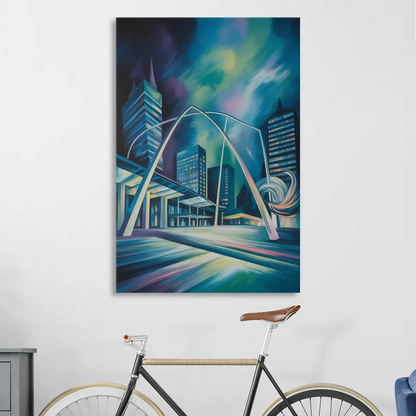 Nathan Phillips Square Night Lights Living Room - Canvas Wall Art