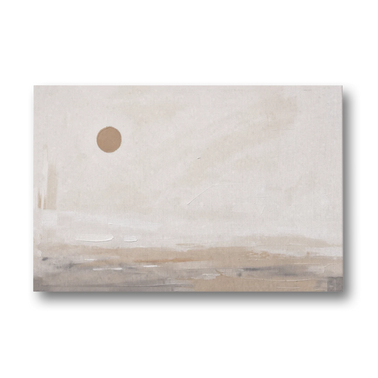 Negative Space Art with a High Clay Sun - Canvas Wall Art - Front