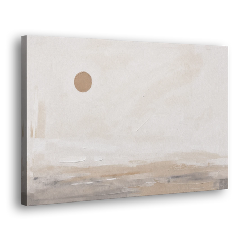 Negative Space Art with a High Clay Sun - Canvas Wall Art - Side
