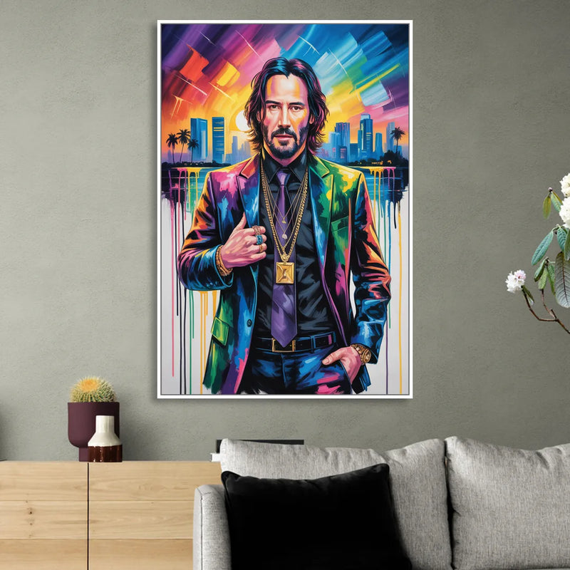 Neo Soul 2.0 Sitting Room - White Canvas Wall Art