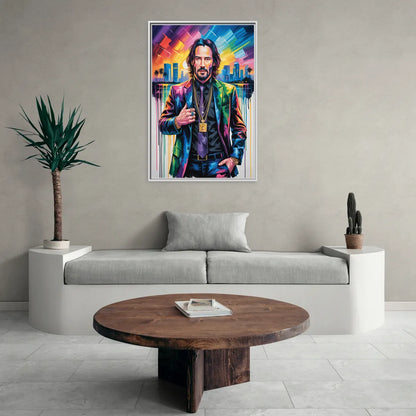 Neo Soul 2.0 - Living Room White Frame Canvas