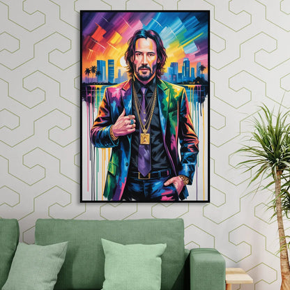 Neo Soul 2.0 Sitting Room - Black Canvas Wall Art