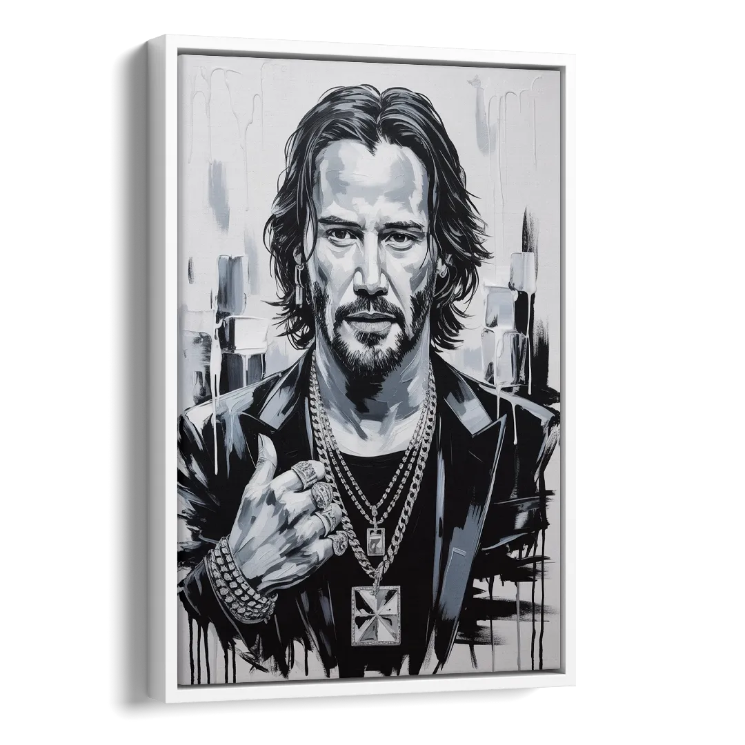 Neo Soul Side - White Canvas Wall Art