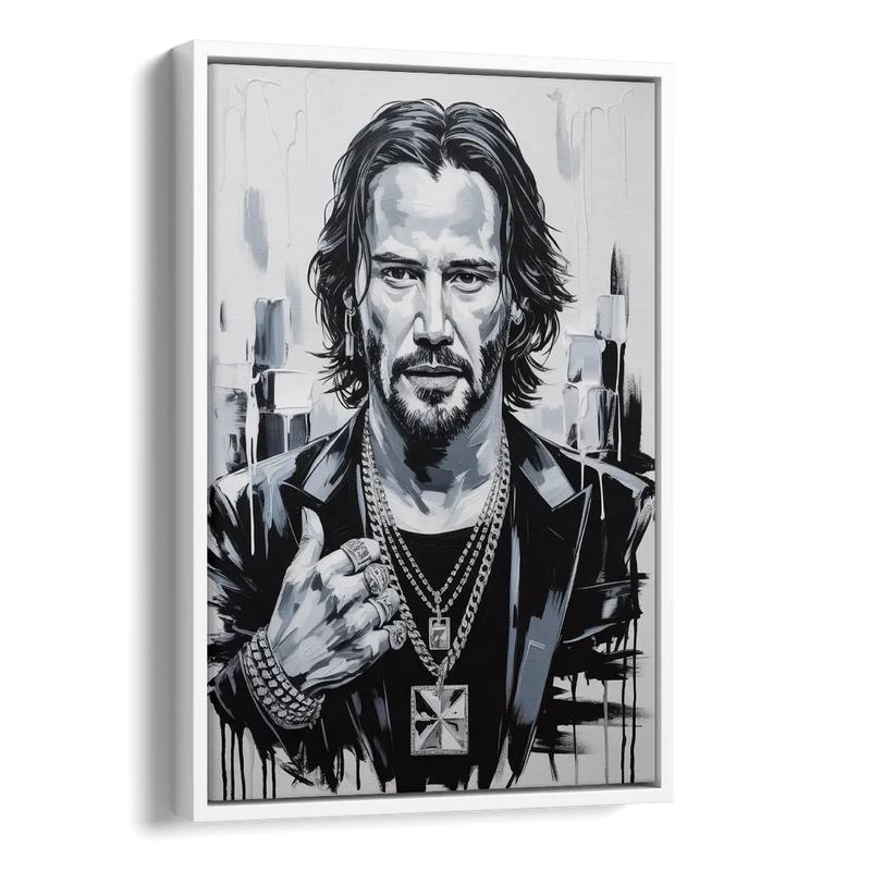 Neo Soul Side - White Canvas Wall Art