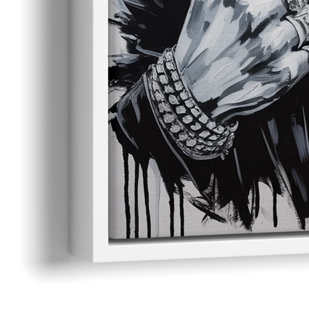 Neo Soul - Close-Up White Frame Canvas