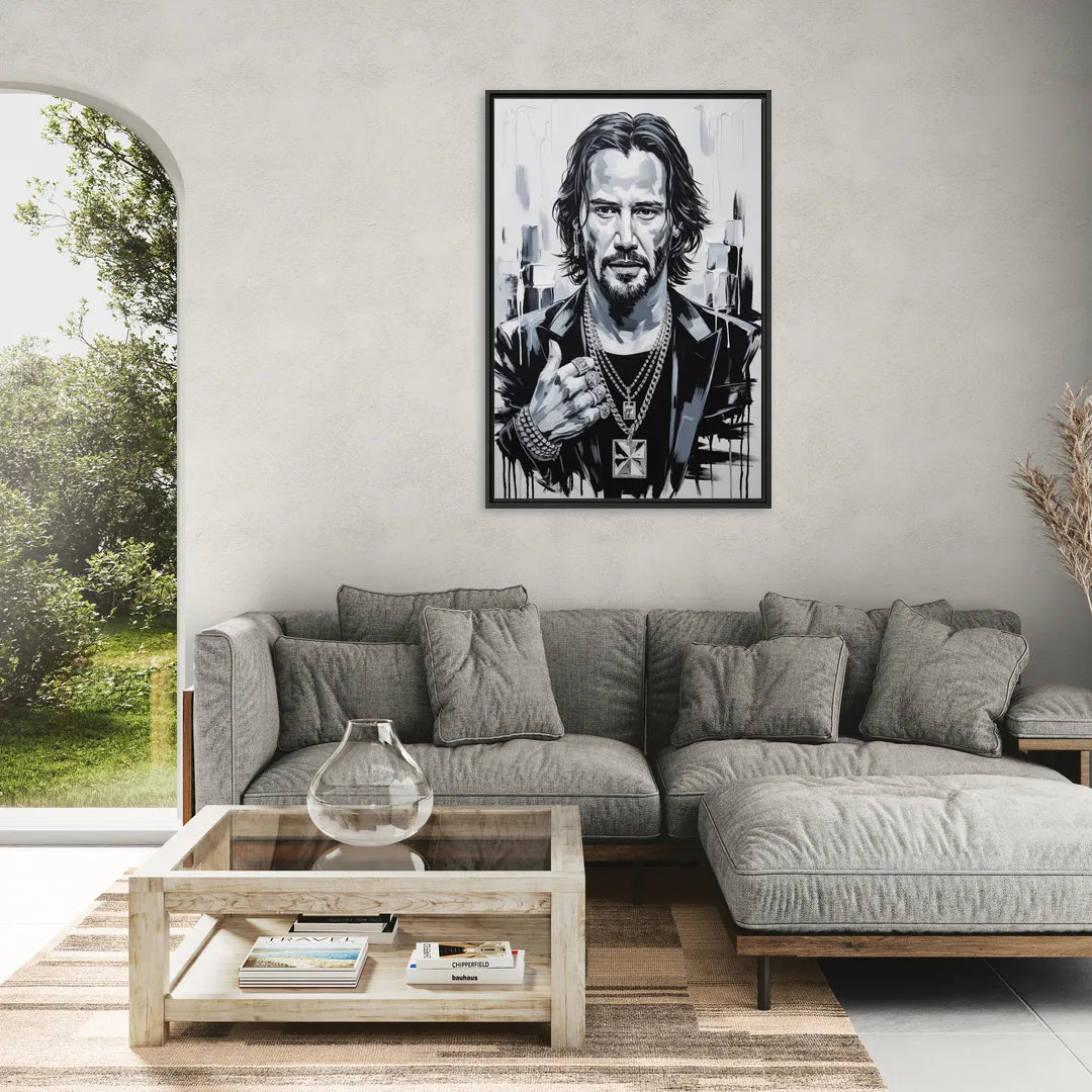 Neo Soul - Living Room Black Frame Canvas