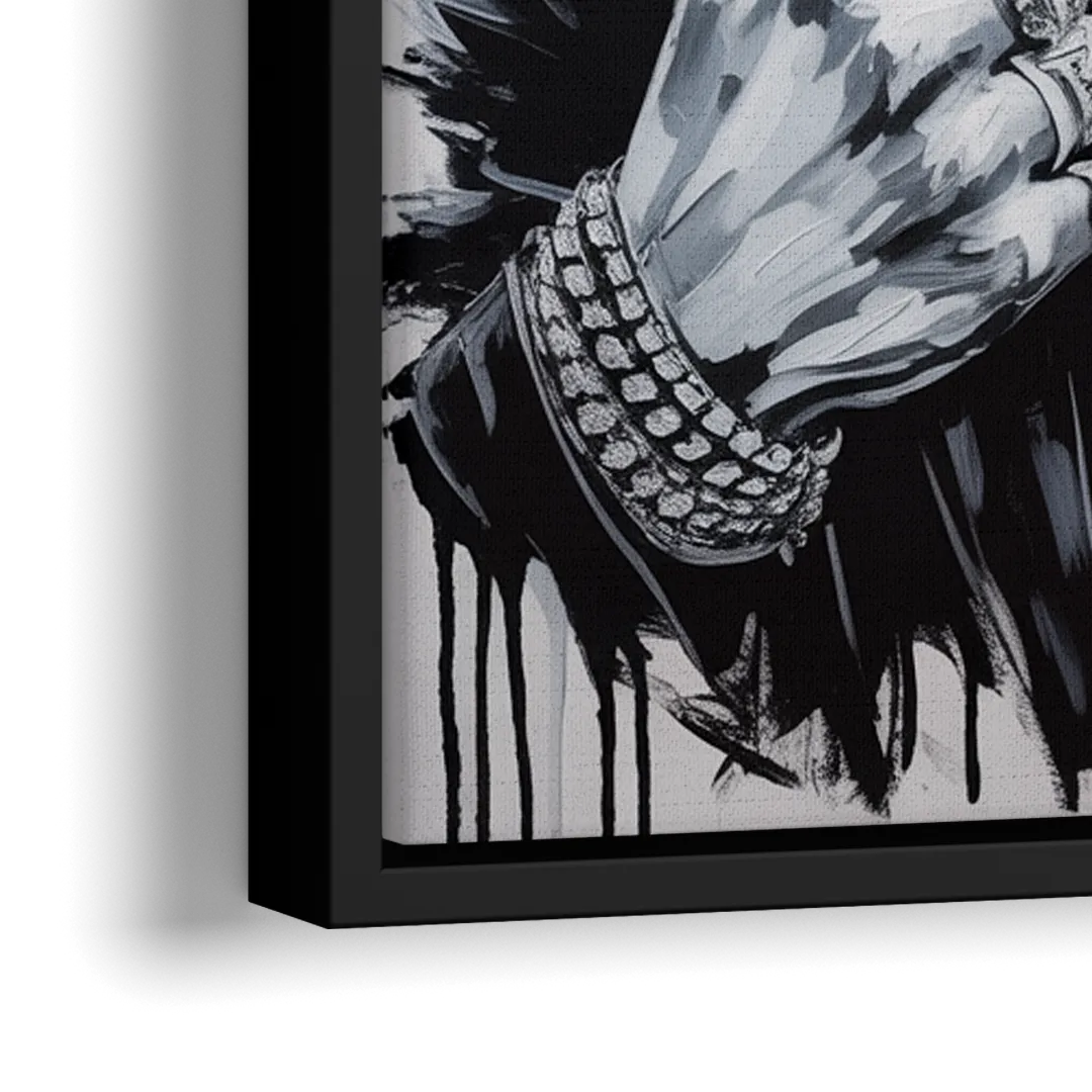 Neo Soul - Close-Up Black Frame Canvas