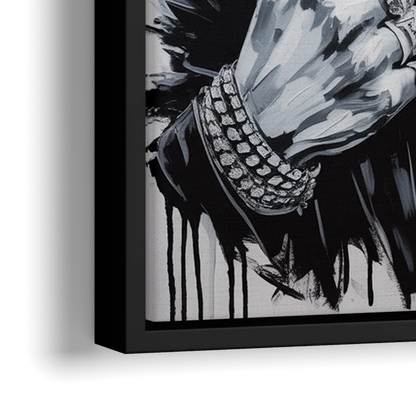 Neo Soul - Close-Up Black Frame Canvas
