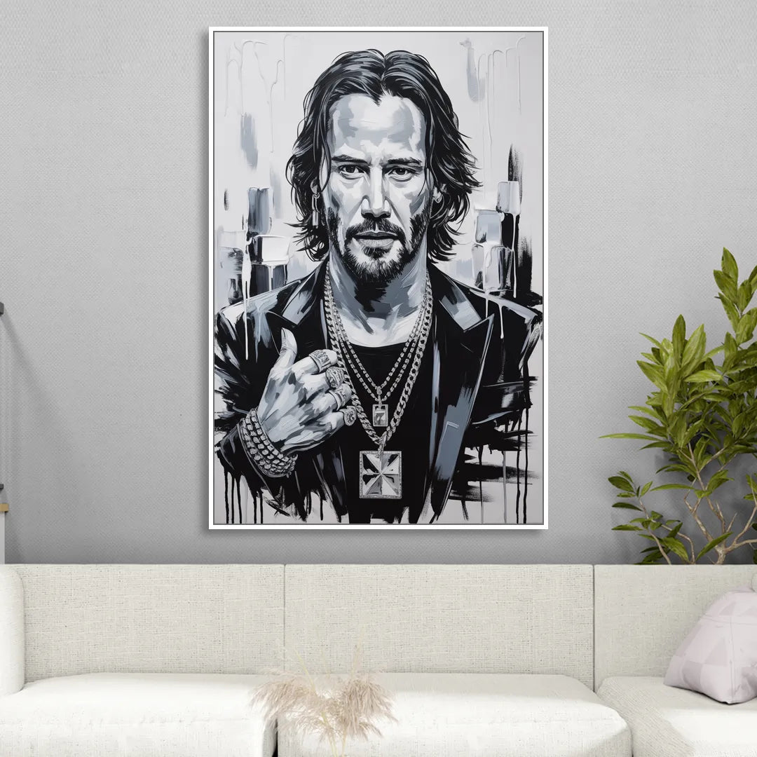 Neo Soul Sitting Room - White Canvas Wall Art