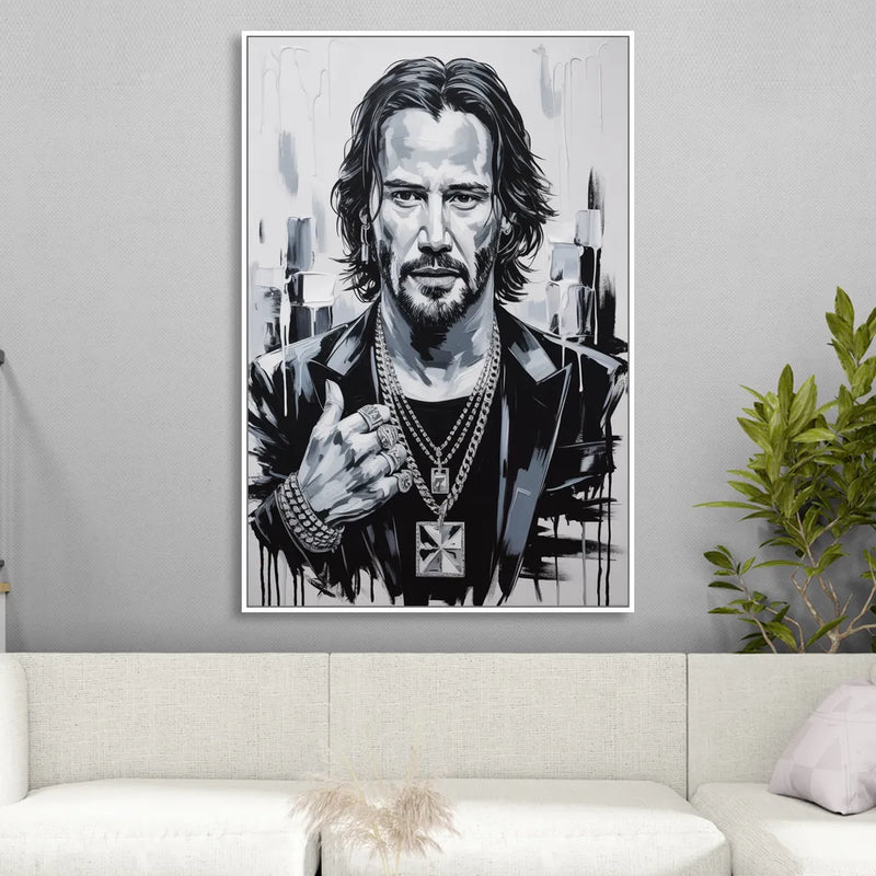 Neo Soul Sitting Room - White Canvas Wall Art