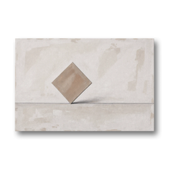 Neutral Modern Wall Art of a Balancing Square - Canvas Wall Art - Front