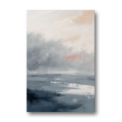 Neutral Sea Fog on Calm Water - Canvas Wall Art - Front