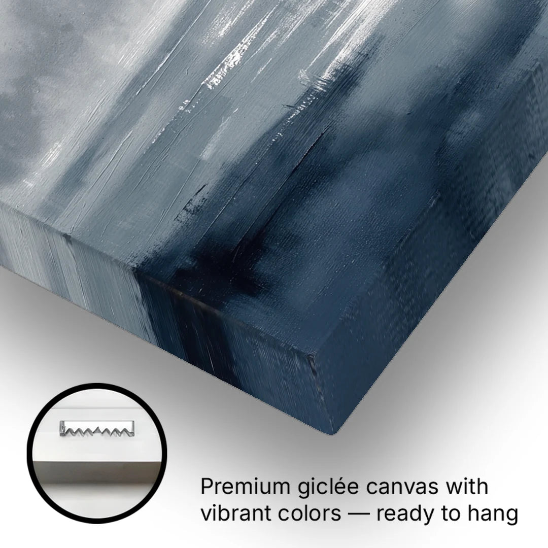 Neutral Sea Fog on Calm Water - Canvas Wall Art - Gallery Wrap Corner