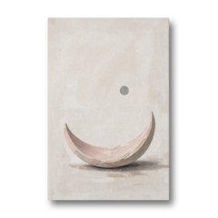 Neutral Wall Art for Bedroom with Blush Crescent Cradle - Canvas Wall Art - Front