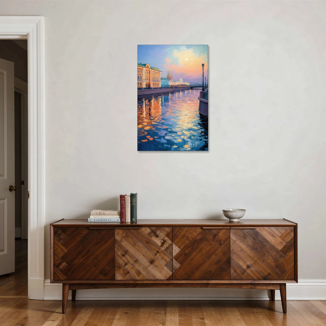 Neva River Reflections - Canvas Wall Art - Coffee Table - 24x36