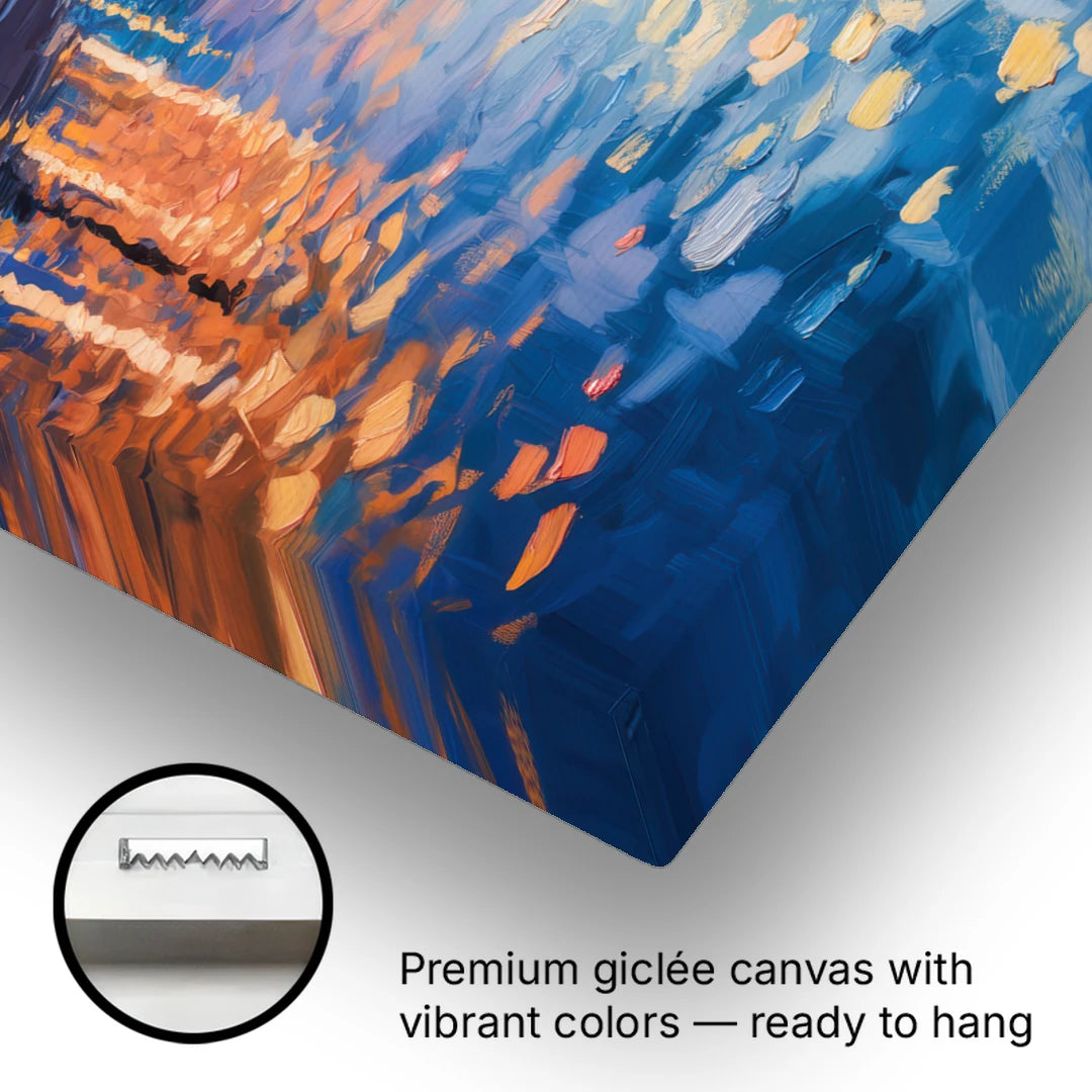 Neva River Reflections - Canvas Wall Art - Gallery Wrap Corner