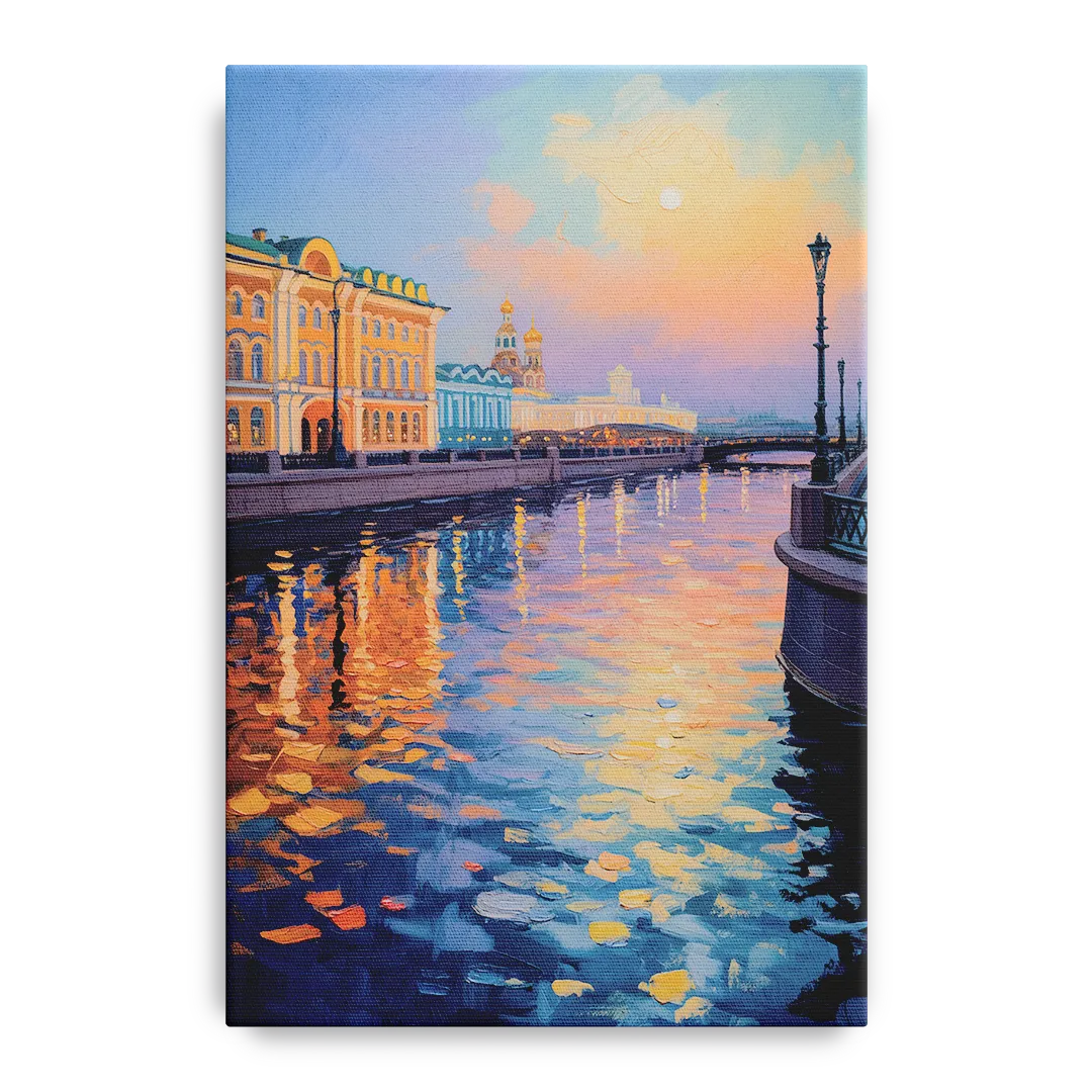Neva River Reflections Front - Canvas Wall Art