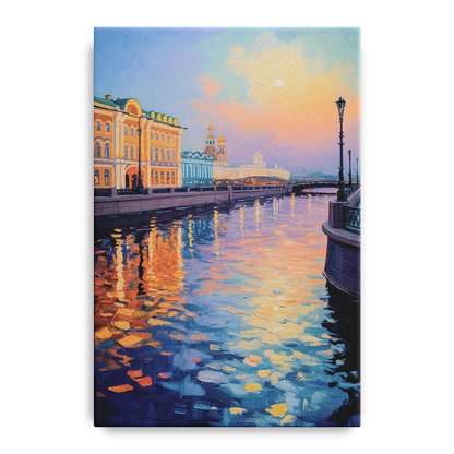 Neva River Reflections Front - Canvas Wall Art