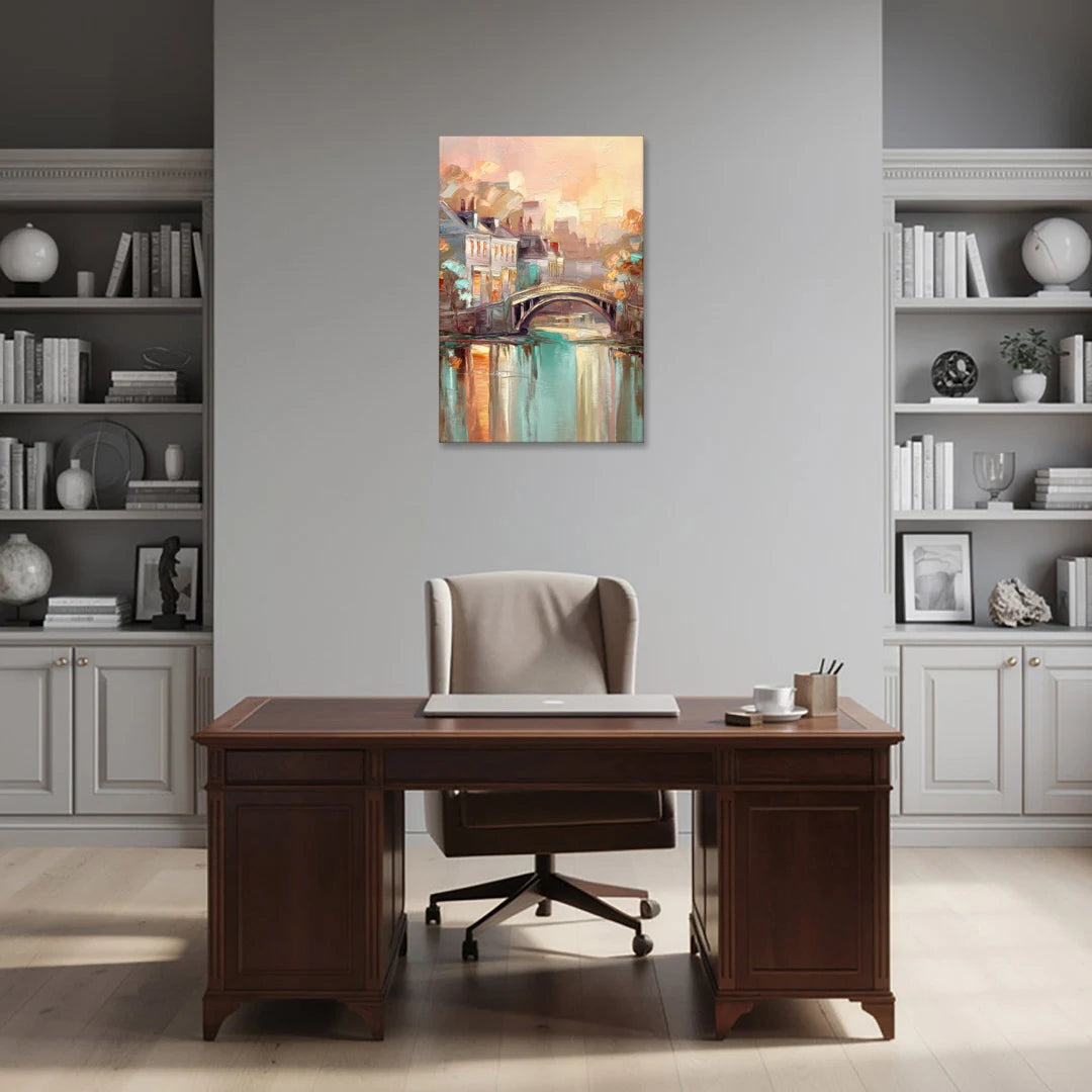 New Hope Artistic Skyline - Canvas Wall Art - Office - 24x36