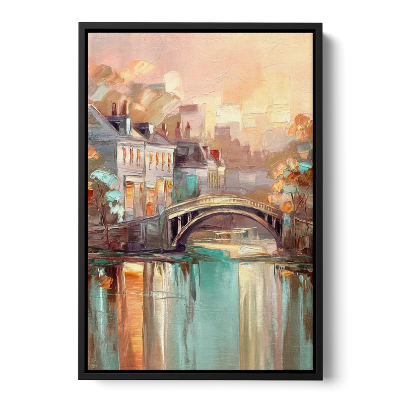 New Hope Artistic Skyline Front - Black Canvas Wall Art