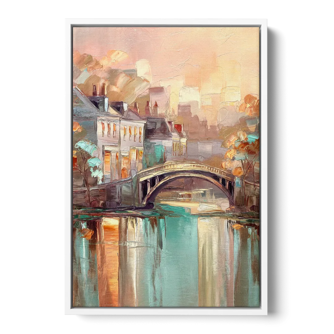 New Hope Artistic Skyline Front - White Canvas Wall Art