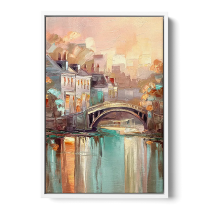 New Hope Artistic Skyline Front - White Canvas Wall Art