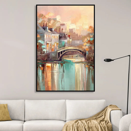 New Hope Artistic Skyline Living Room - Black Canvas Wall Art