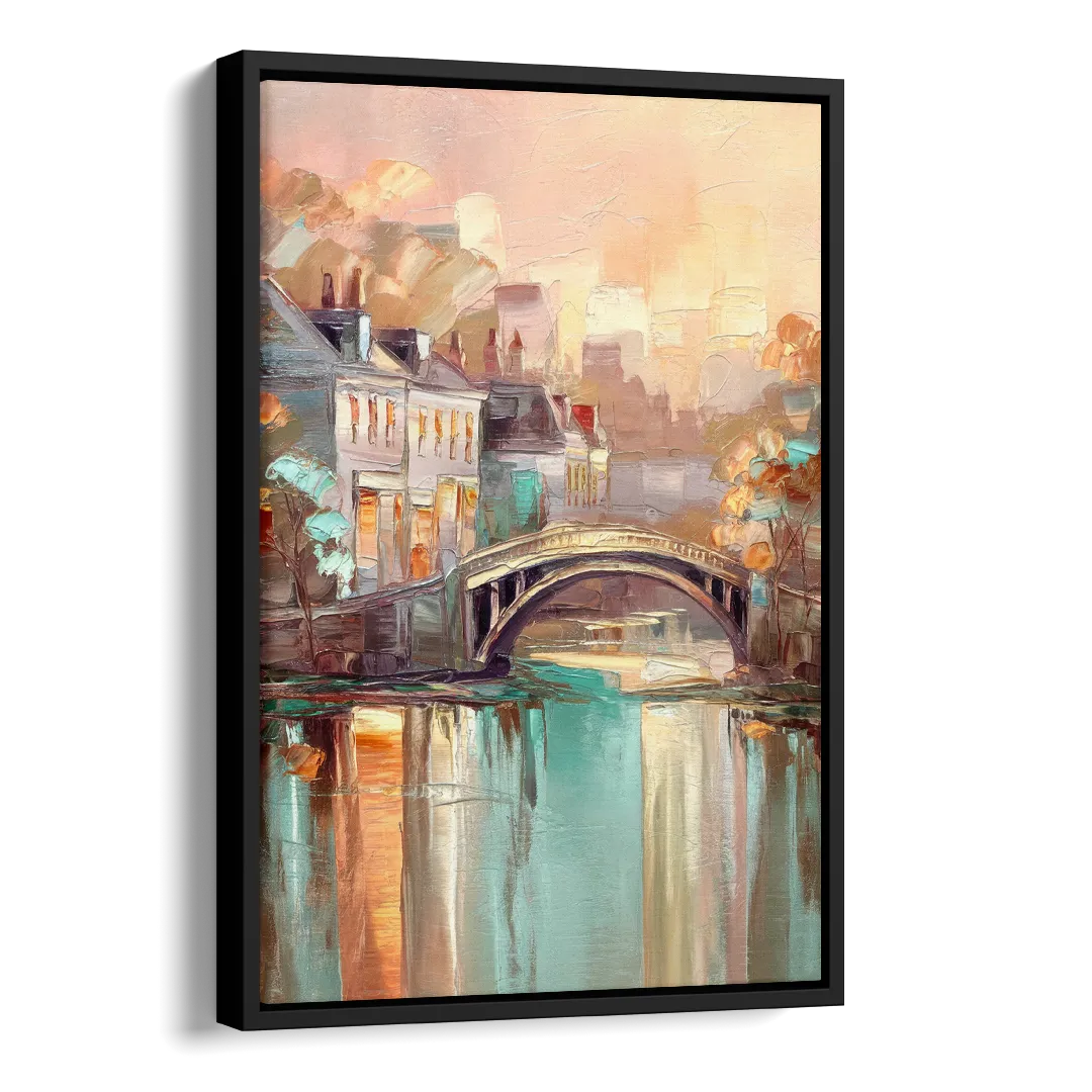 New Hope Artistic Skyline Side - Black Canvas Wall Art