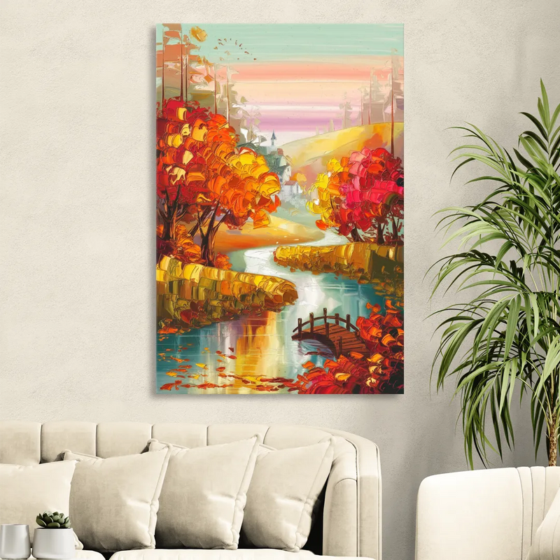 New Hope Autumn Landscape Living Room - Canvas Wall Art